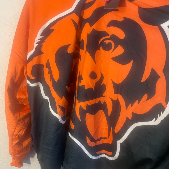 NWT FOCO NFL Team Reversible Oversized Sherpa Lined Hoodie Sweatshirt AOP Logo - Picture 8 of 10